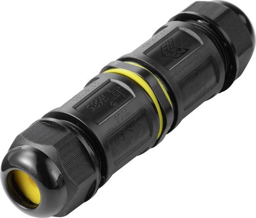 TRU COMPONENTS Kabelverbinder IP68 wasserdicht, push-In 3polig, 0,5 - 4,0mm² TC-14745252 Schwarz Inhalt: 1St.