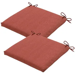 Natura Punto, Sitzkissen, Stuhlkissen Outdoor mit Bändchen, 2er Set (40 x 40 cm)