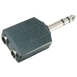 NTA 198 - 6,3 mm Stereo Klinken Stecker auf 2x 6,3 mm Stereo Klinken Buchs
