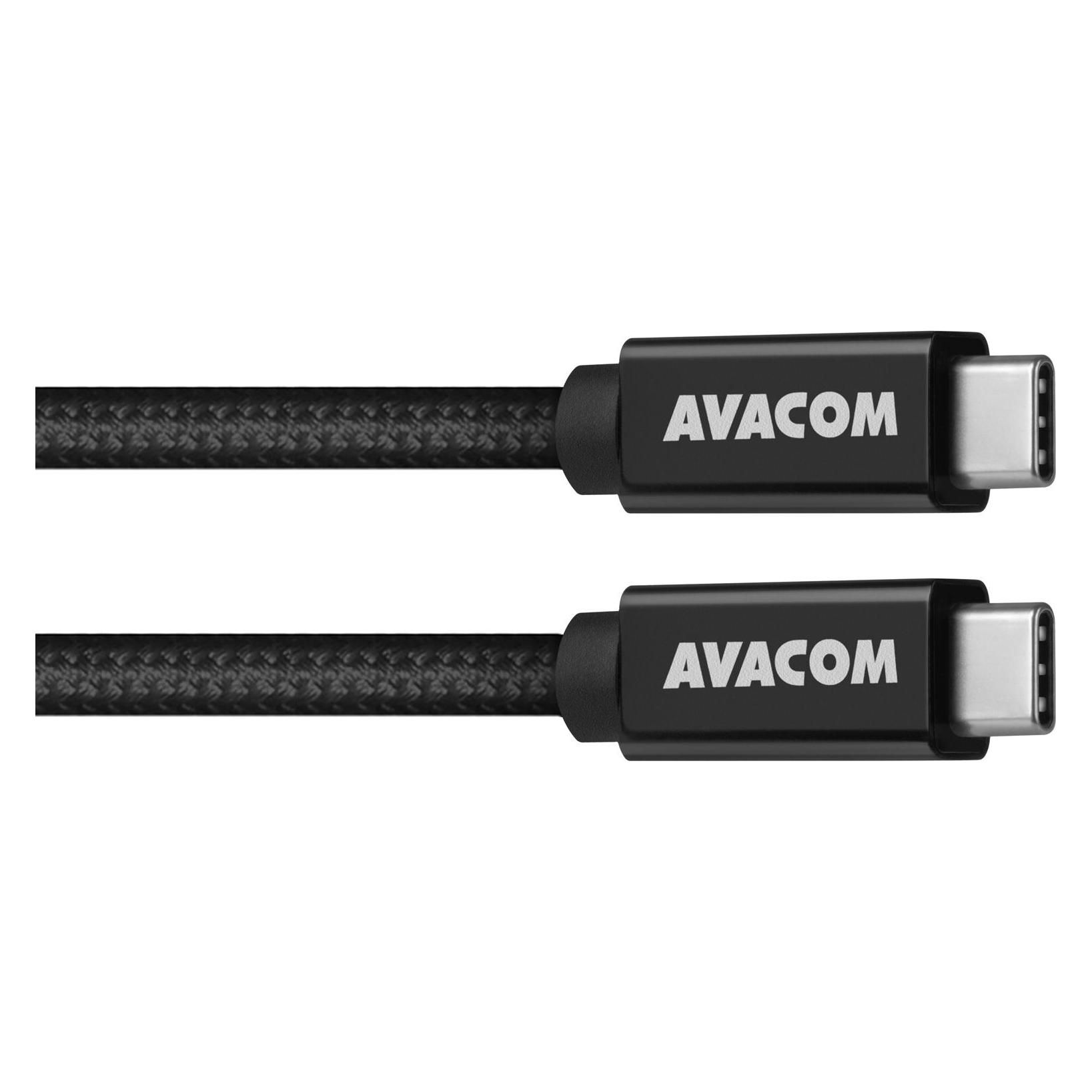 Avacom data and charging cable USB Type-C - USB Type-C, 100cm, 100W E-Mark, black (1 m, 100 W) (DCUS-TPCC-10K100W)