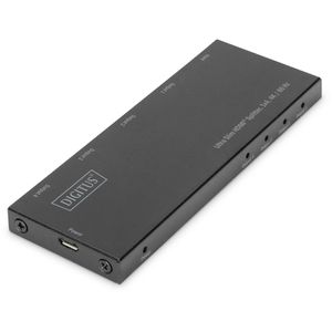 Digitus HDMI-Splitter Ultra Slim DS-45323, 1 In 4 Out, HDMI 2.0, HDCP 2.2, HDR, aus Metall, 60 Hz, 4K UHD