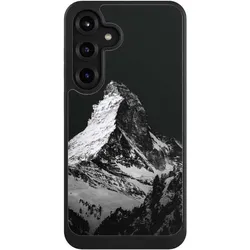 Nivocase Hülle für Samsung Galaxy S25+ Handyhülle NIVOcore Case Schwarz Alpspitze Berg Schnee (Samsung Galaxy S25+), Smartphone Hülle, Schwarz