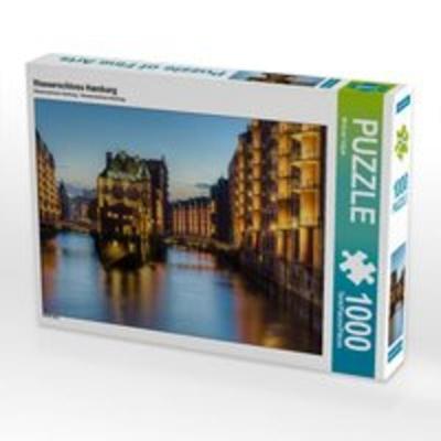CALVENDO Puzzle Wasserschloss Hamburg 1000 Teile Lege-Größe 64 x 48 cm Foto-Puzzle Bild von Michael Valjak