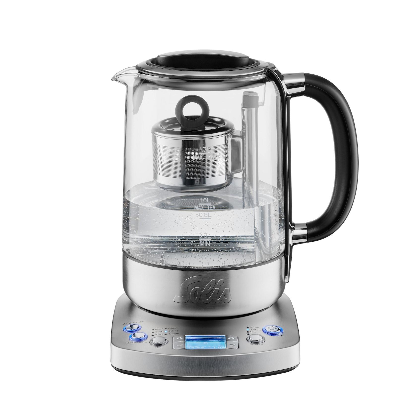 Solis Tee- & Wasserkocher, 1,7 L Volumen, Teesieb, Warmhaltefunktion