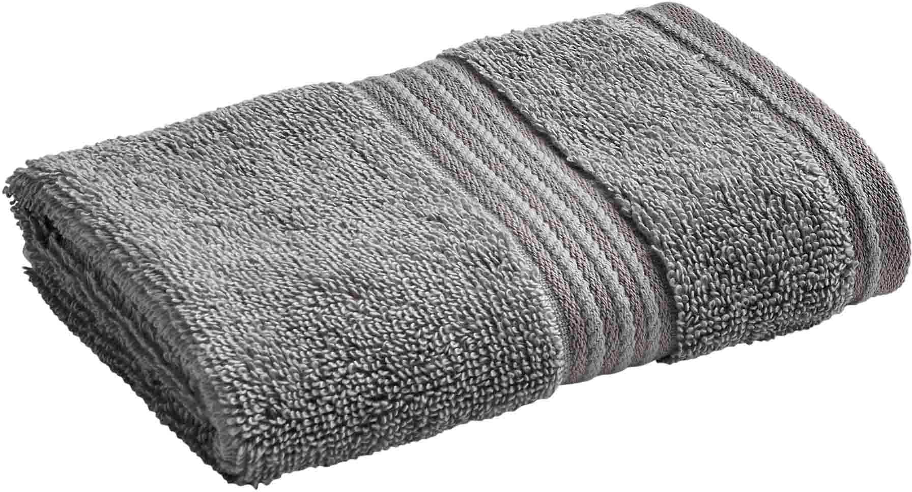 Waschlappen CHRISTY "SUPREME", silber, B:33cm L:33cm, Walkfrottier, Waschlappen, Premium-Waschlappen in Luxusqualität, 650g/m², 33x33cm, 6er Set