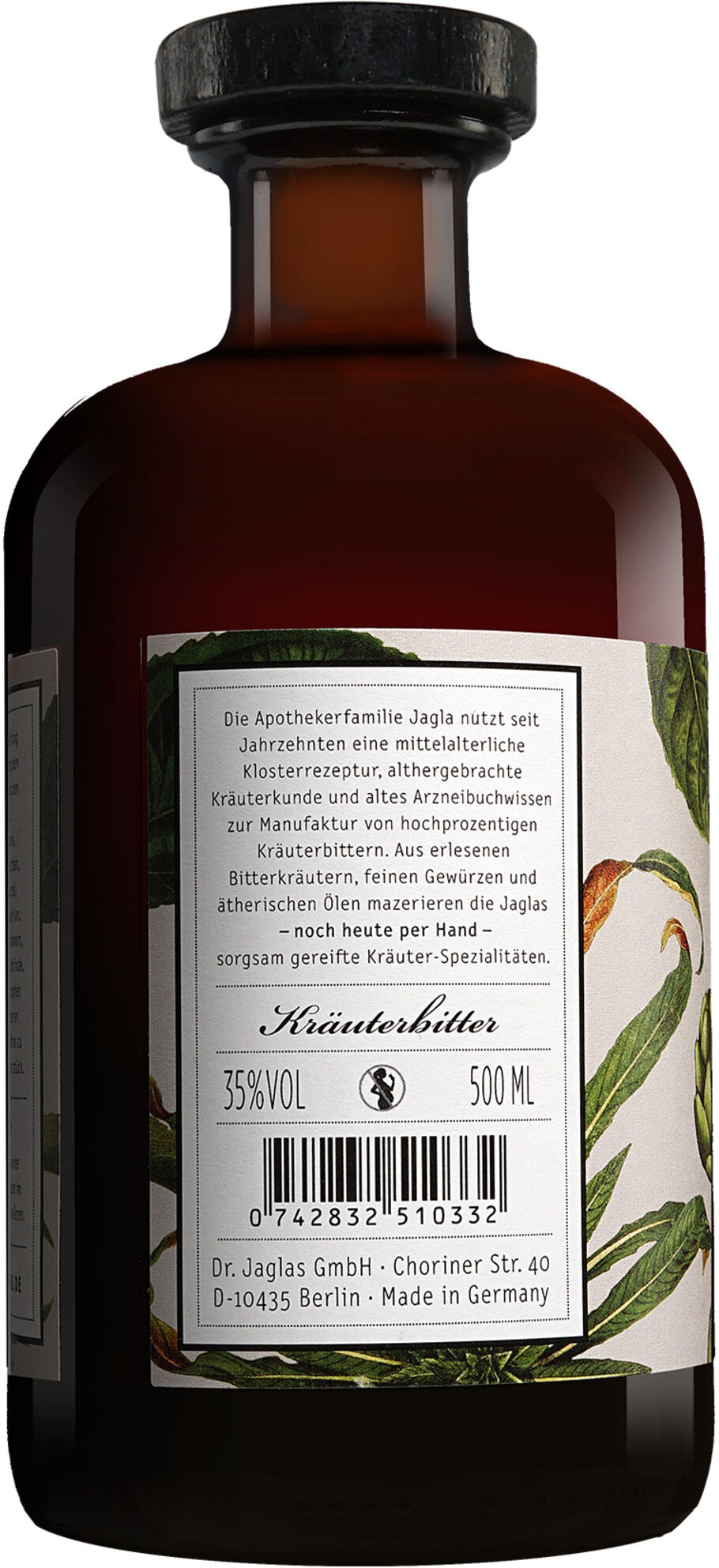 Dr. Jaglas Artischocken-Elixier - 0,5 L. 35% Vol. aus Deutschland