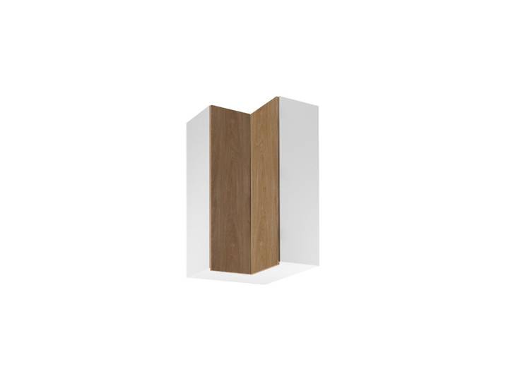 ROYAL24_MARKT Eckhängeschrank - Sorento Küchenoberschrank Ecke 60 cm – Weiß / Sonoma Eiche (Packung, 1-St., Serie Sorento – G60N2) Optimale Nutzung – Luxuriös – Modern – Schlicht