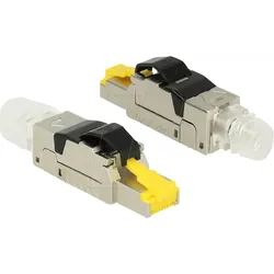 DELOCK 86485 - RJ45 Stecker feldkonfektionierbar Cat.8.1 Metall