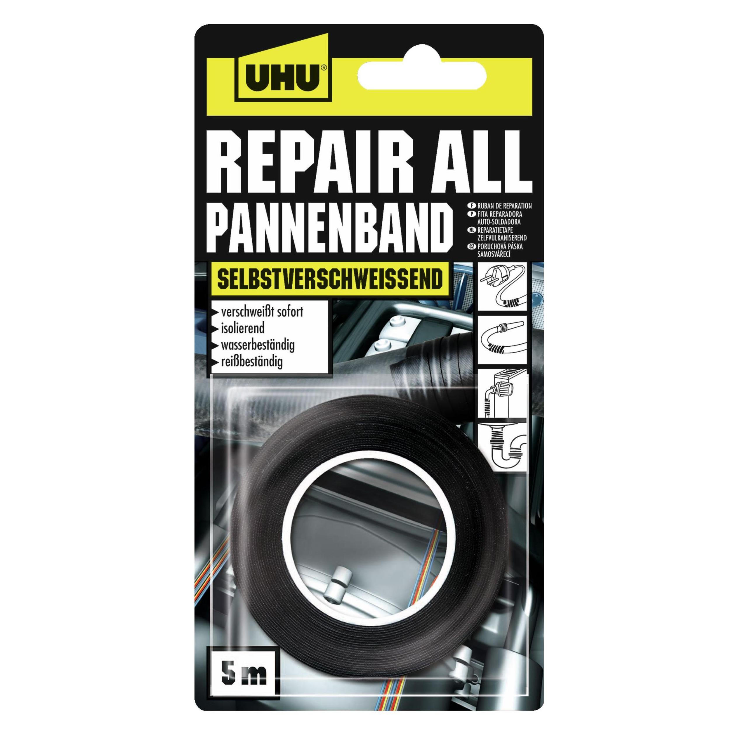 UHU Reparaturband Schwarz (L x B) (19 mm) (46805)
