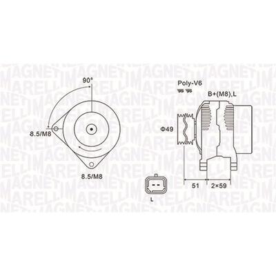 MAGNETI MARELLI Generator 063731881010 für RENAULT NISSAN