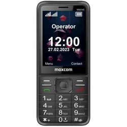Maxcom MM245 4G czarny/black (2.80", 2 Mpx), Tastenhandy, Schwarz