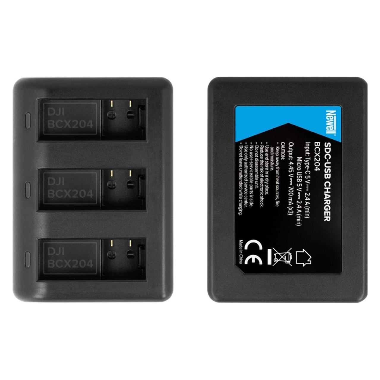 Newell SDC-USB Three-Channel Charger For BCX204 Batteries For Osmo Action (Kamera Akku Ladegerät) (65711631)