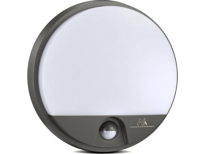 Maclean - Wandlamp - Buitenlamp - LED lamp met infrarood bewegingssensor MCE291 GR 1100lm 15W IP54 - grijs