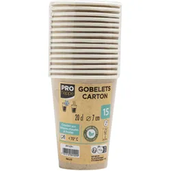 PROnappe Einweg-Kaffeebecher, braun 200 ml