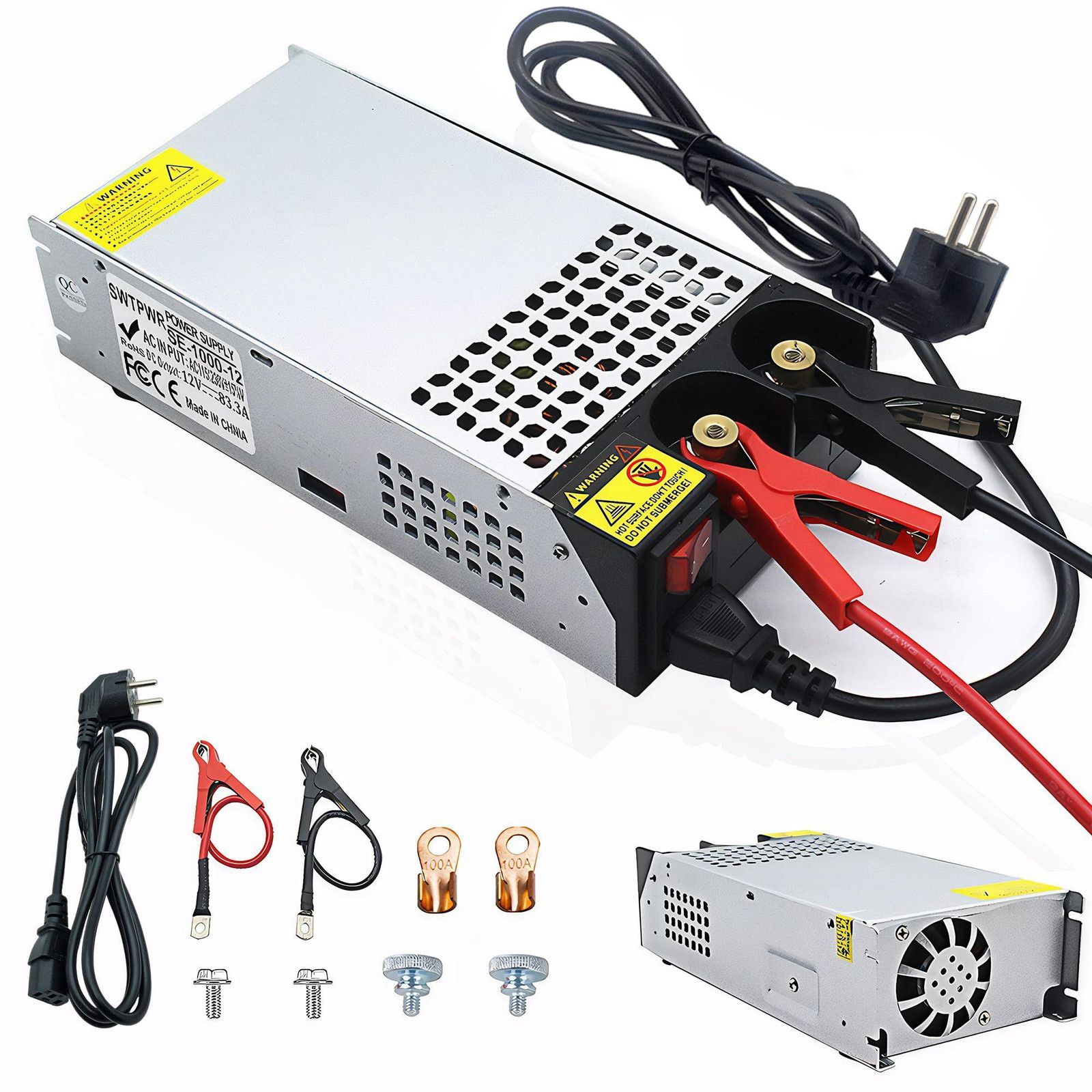 Lustrens Upgraded AC naar DC 12V 83A 1000W Voeding Transformator