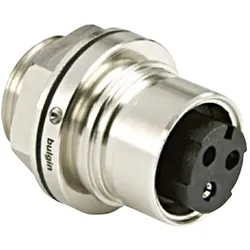 Bulgin PXM6012/03P/ST Rundsteckverbinder Stecker, Einbau Gesamtpolzahl: 2 + PE S, Elektronikkabel + Stecker, Silber