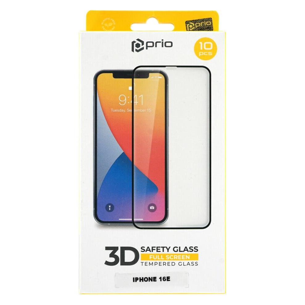 prio 10x 3D Panzerglas Schutzfolie für iPhone 16e schwarz (Apple iPhone 16e) (PSG-1547)