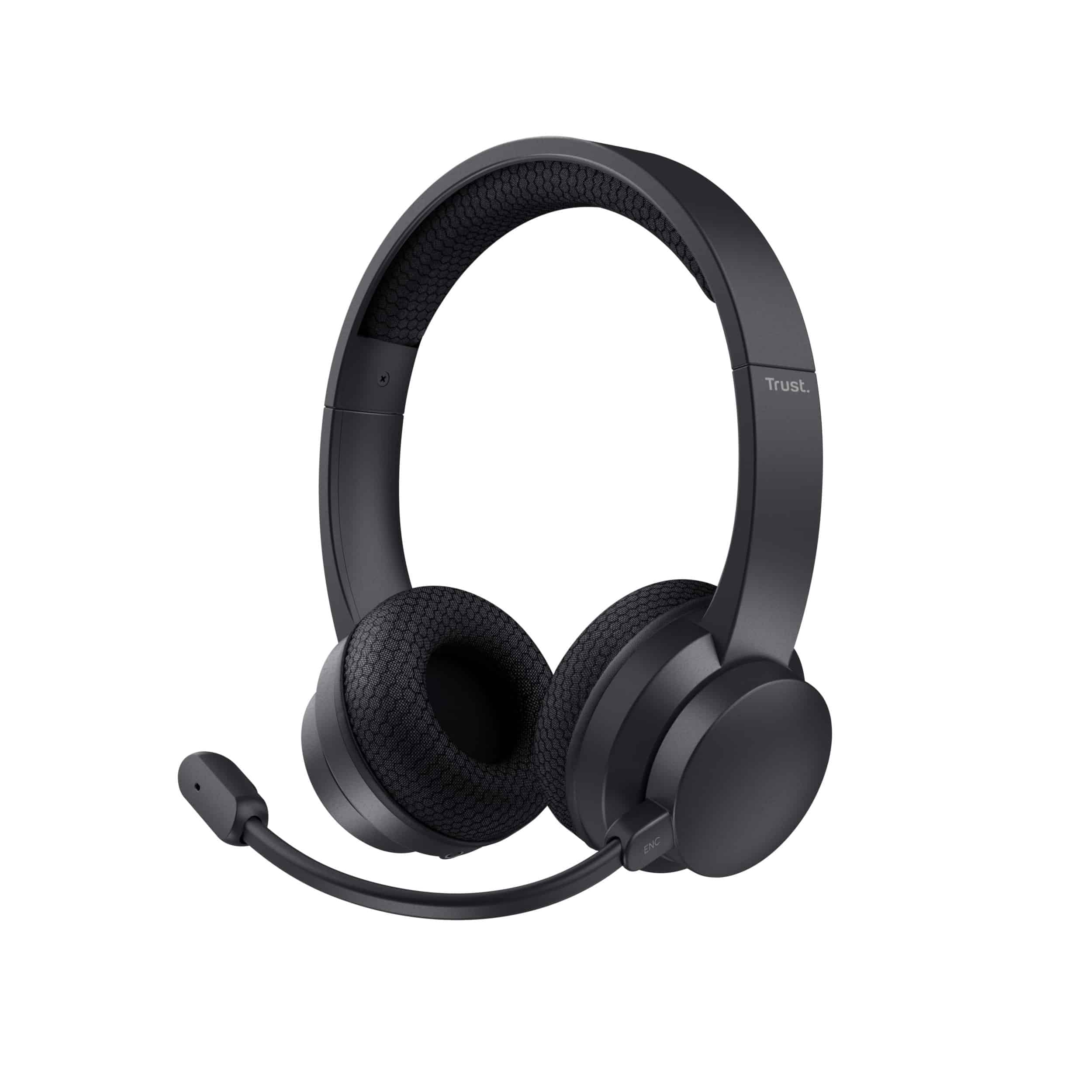 Trust Ayda Ohraufliegender Bluetooth Kopfhörer kabelgebunden&kabellos USB Typ-C (Schwarz) 25463