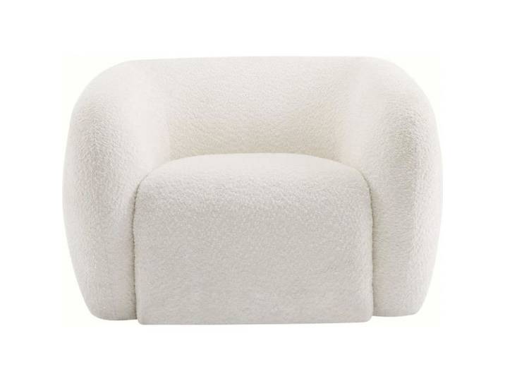 Fauteuil tissu bouclette  Washington  - Blanc