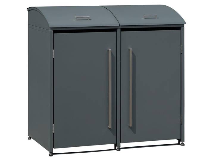 Westmann Metall Mülltonnenbox Moderna 2 2x240 L Anthrazit 83x139x135 cm
