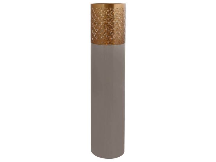 Bodenvase Art Deco Grau/Goldfarben
