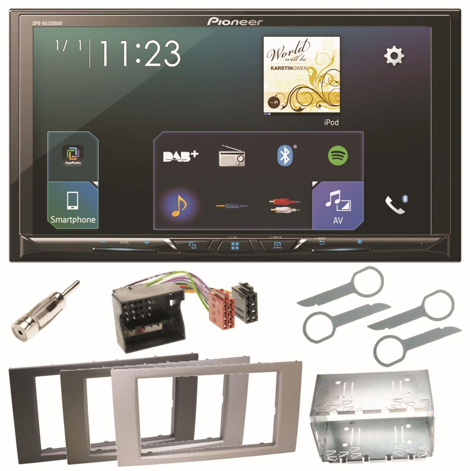 Pioneer SPH-DA230DAB Bluetooth USB Einbauset für Ford Focus C-Max Fiesta Transit