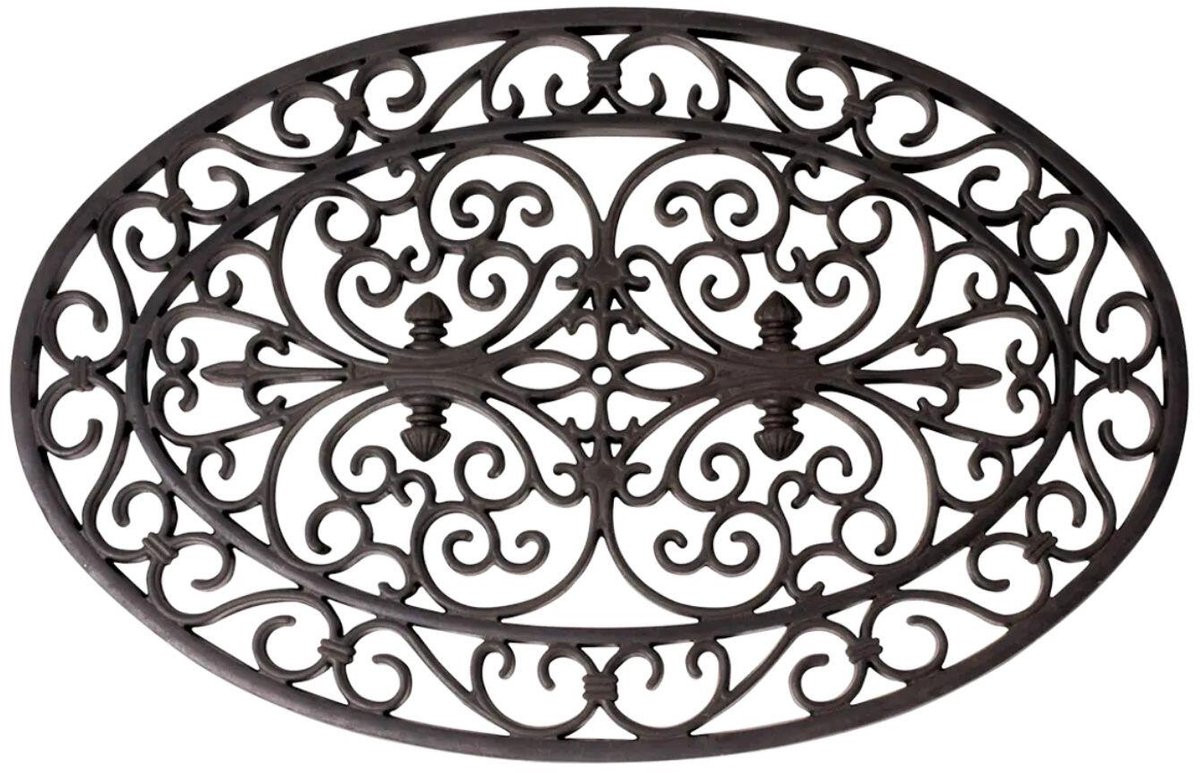 Esschert Design Deurmat Victoriaans patroon Rubber Ovaal 70 x 45 cm