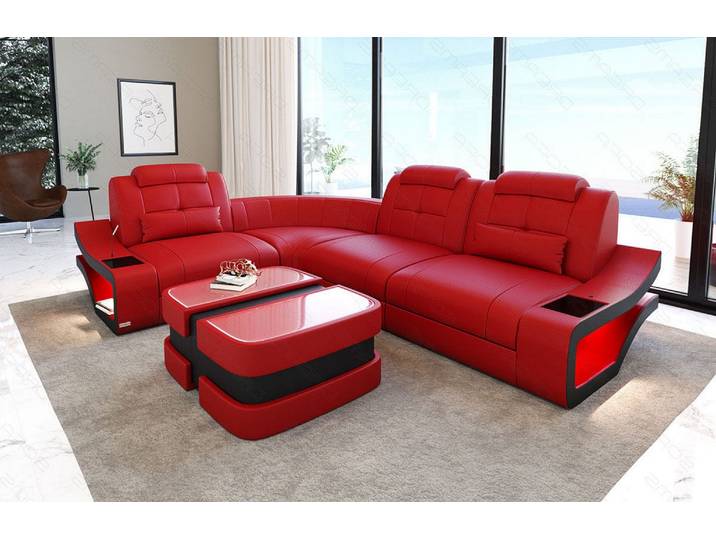 Ecksofa Elena Eleganz L-Form aus Leder