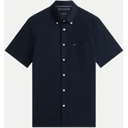 Kurzarm-Hemd in Seersucker-Qualität Blau M