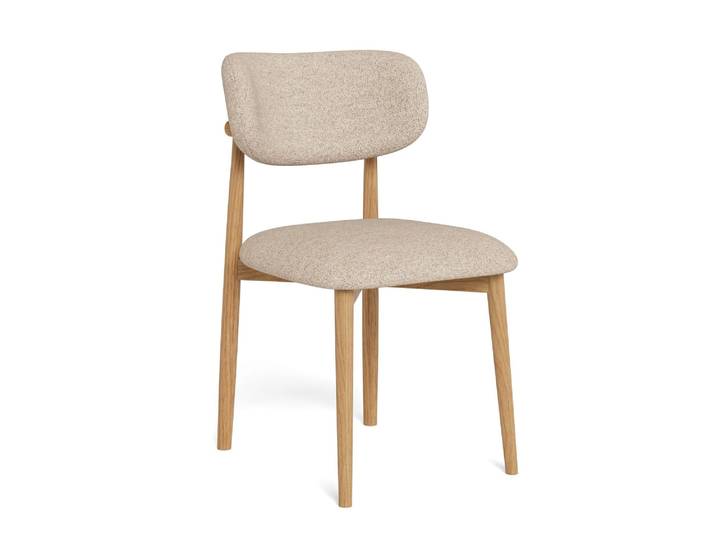Esszimmerstuhl ACTONA GROUP Polsterstuhl , beige (beige, matt eiche, beige), B:45,5cm H:79,5cm T:51,5cm, Stoff, Stühle, Esszimmerstuhl, Stuhl, Cona Stoff, Gestell Eiche