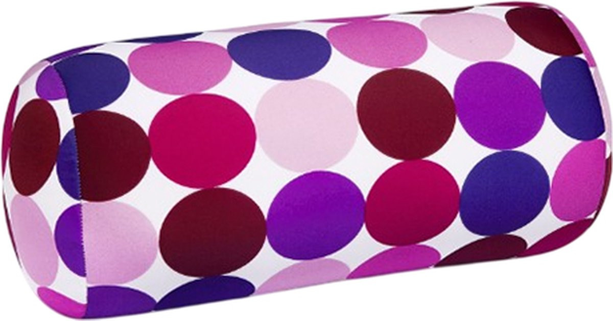 Kuschelmaxx Rolkussen Sierkussen Rond Cilinder - Punkte Violet-design - 17 x 33 cm