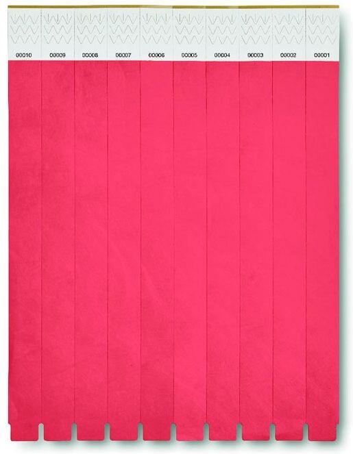 Bracelet d'identification personnalisable TYVEK rouge