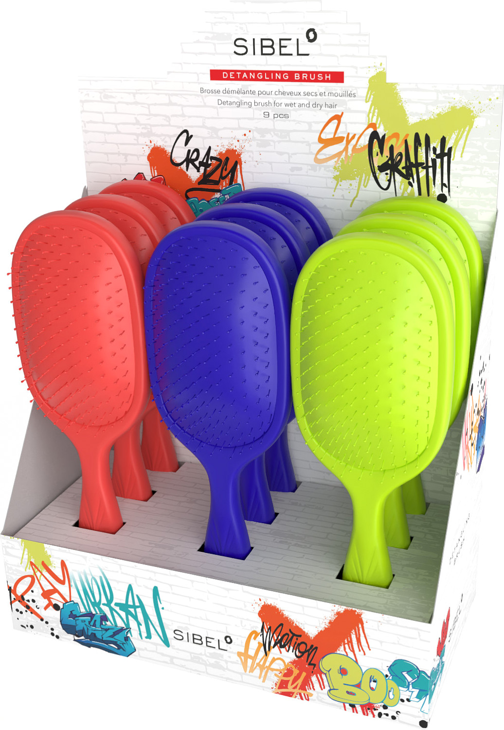 Sibel Wet Brush Graffiti FW25 9-er Display SN-P005631