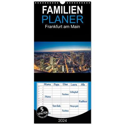 Familienplaner 2026 - Frankfurt am Main mit 5 Spalten (Wandkalender, 21 x 45 cm) CALVENDO