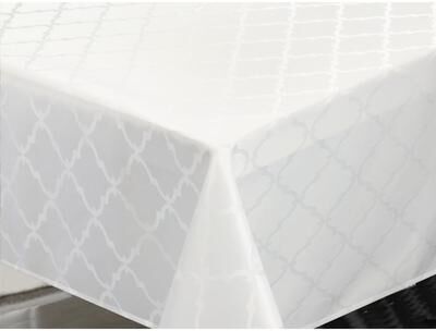 IH Casa Decor Lattice Tablecloth White 52X70