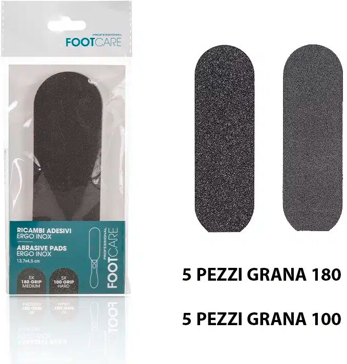 10 RICAMBI ADESIVI per Raspa pedicure in acciaio inox 2 facce