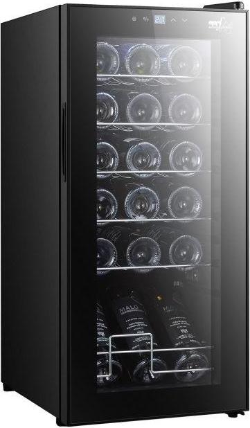 Melchioni Vermentino 18 C, Weinkühler mit Kompressor, Freistehend, 18 Flasche(n), 70 W, G, Schwarz
