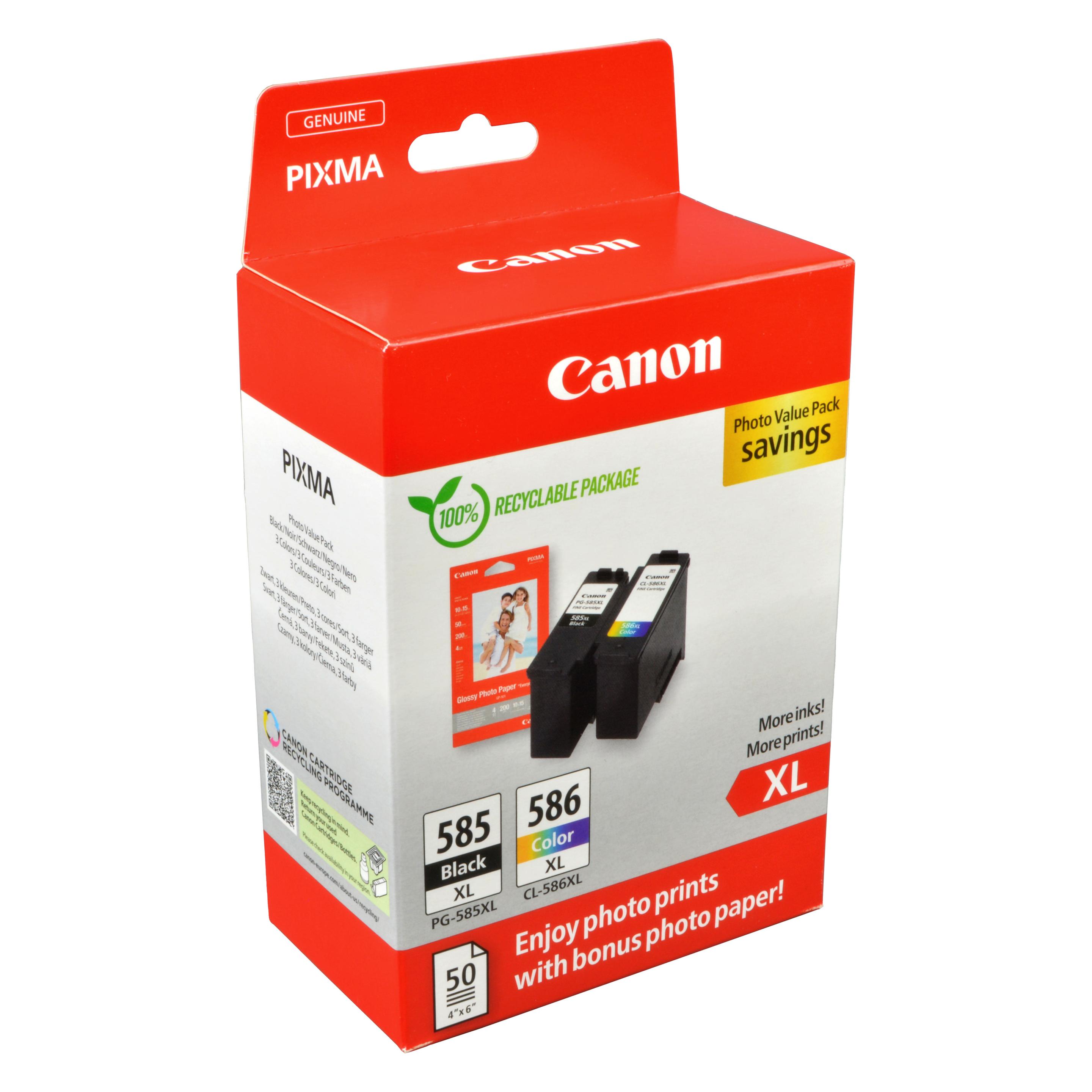 Canon PG-585 XL / CL-586 XL Photo Value Pack (BK, C, M, Y) (6204C005)