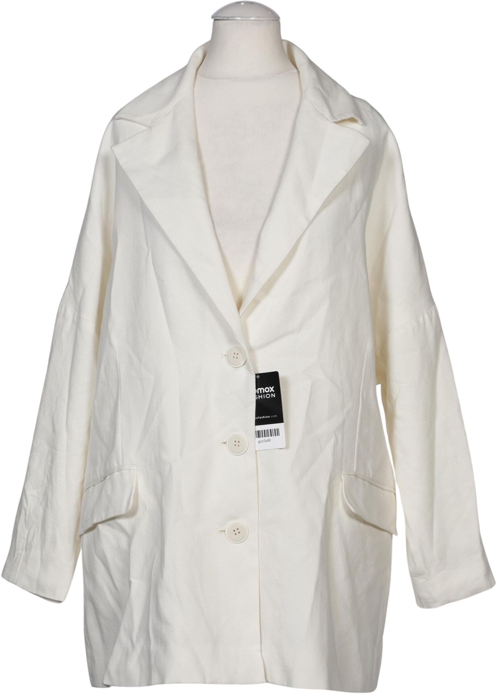 Karo Kauer Damen Blazer, Cremeweiß, Gr. S, Baumwolle - Second Hand