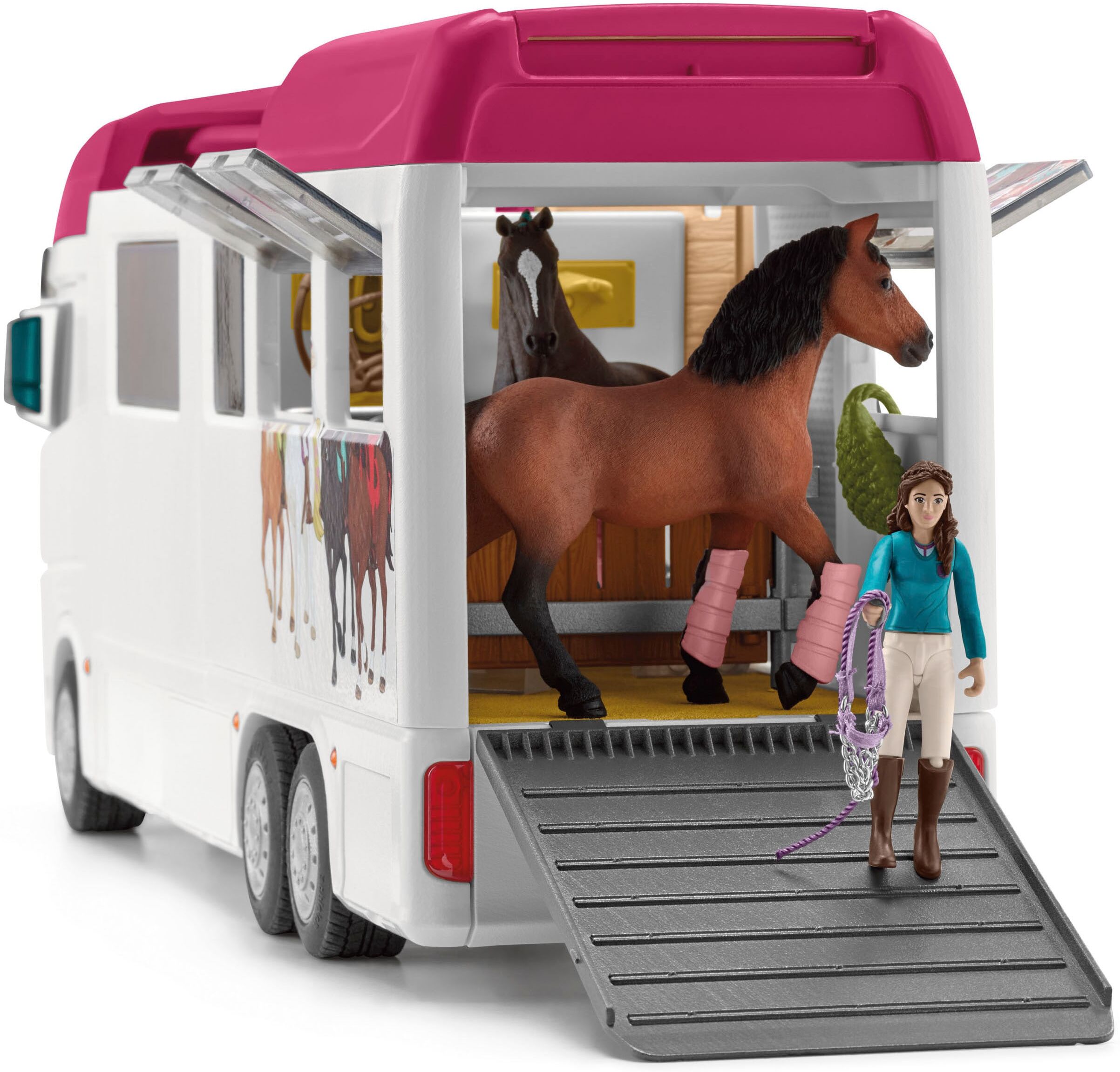 Spielwelt SCHLEICH "HORSE CLUB, Pferdetransporter (42619)", bunt, Spielfigurenwelten, Kinder, Kunststoff, Spielwelt, Made in Europe bunt Einheitsgröße