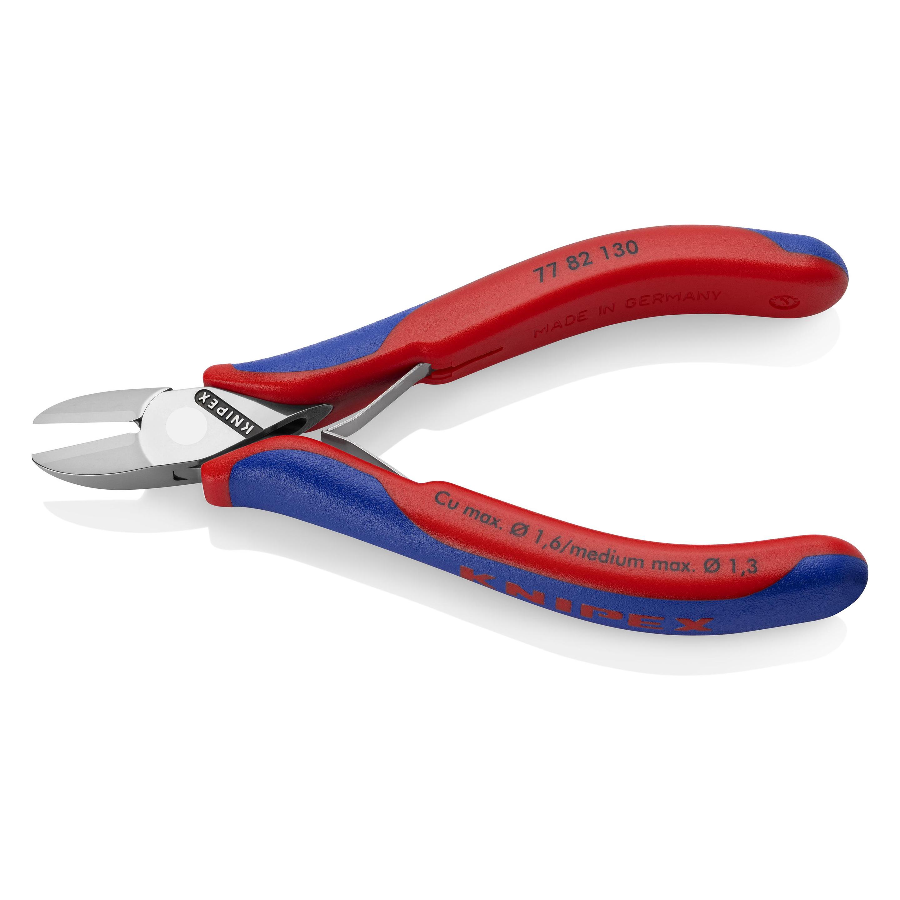 Knipex 77 82 130 Elektronik-Seitenschneider mit Mehrkomponenten-Hüllen 130 mm (130 mm) (77 82 130)