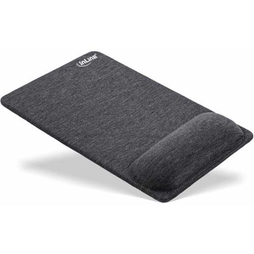 InLine Mauspad mit Handballenauflage, textil, schwarz