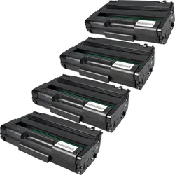 4 Kompatible Toner ersetzt Ricoh 406990 Multipack schwarz