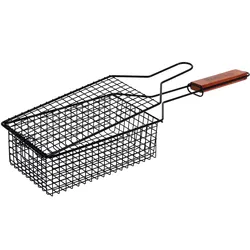 Grillkorb 50x14x8cm antihaftbeschichtet - Fleisch & Gemüsegrillkorb Grillaufsatz