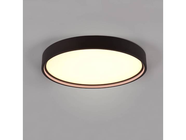 Trio Lighting LED Deckenleuchte Doha, schwarz, für Wohn- / Esszimmer, Metall, Wandlampe