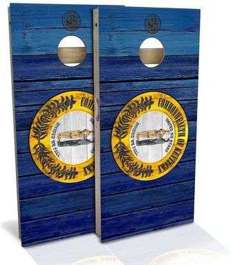 Skip's Garage Kentucky Flag Outdoor Cornhole Board Set