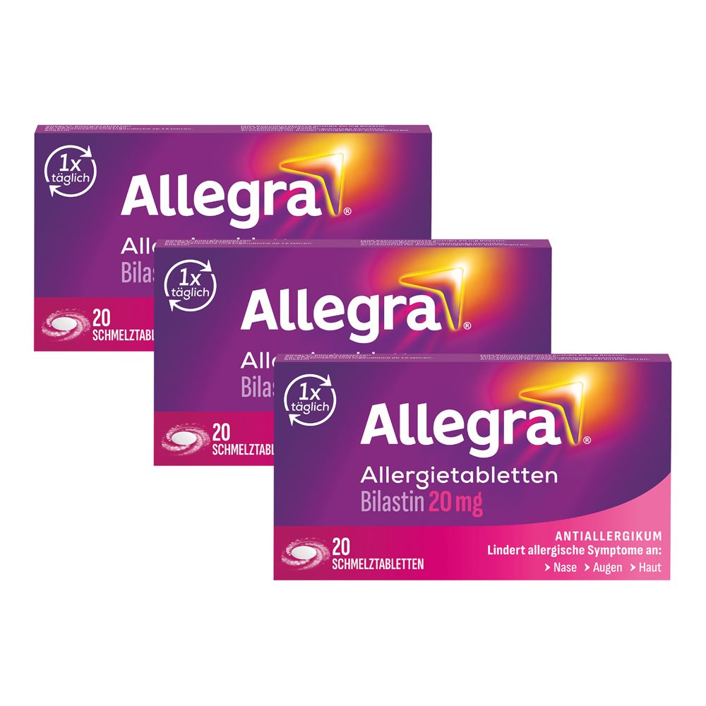 Allegra Allergietabletten 20 mg 3er-Pack 3x20 St Schmelztabletten
