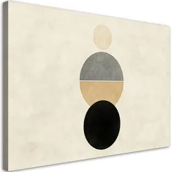 LEINWANDBILD Geometrische Formen Minimalismus Beige 120x80cm