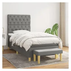 vidaXL, Boxspringbett, Inlunville (Knopfheftung Design) (80 x 200 cm)