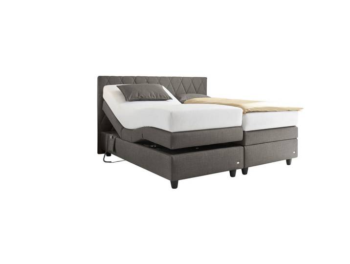 RUF Betten Boxspringbett, Dunkelgrau, Kunststoff, H3, 7-Zonen, 200x200 cm, Blauer Engel, Lga, Textiles Vertrauen - Oeko-Tex®, Goldenes M, Made in Germany, Dgm, Oeko-Tex® Standard 100, gepolstertes Kopfteil, Stoffauswahl, Lederauswahl, In verschiedenen Grössen erhältlich, Schlafzimmer, Bett, Doppelbetten